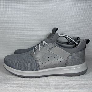 NEW Men's Size 14 Skechers Delson-Camben Knit High Comfort Sneaker 65474-Gray